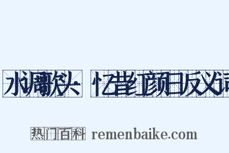 水调歌头·忆昔红颜日反义词是什么意思的图片